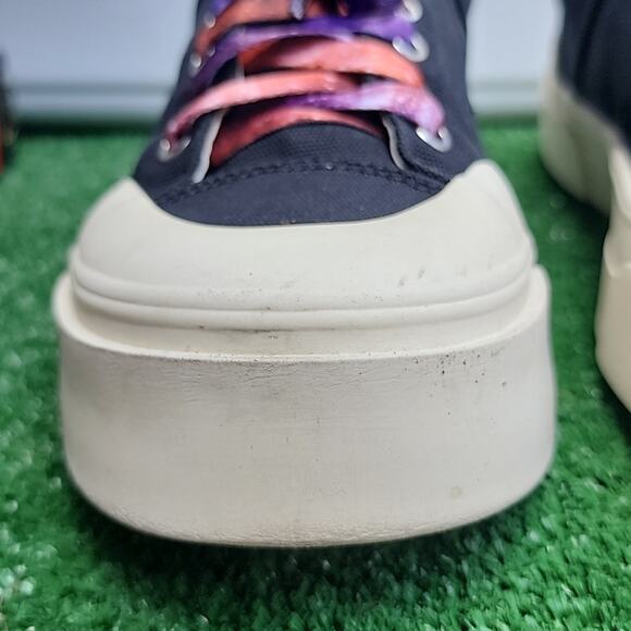 H&M X GOOD NEWS ALLDAY SNEAKERS GALAXY SHOELACES WOMEN'S SIZE 9 LIKE NEW - Picture 4 of 16